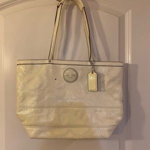 Coach cream handbag
